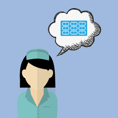 Medical care design. Health care icon. Flat illustration, vector
