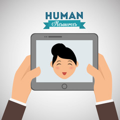 Human resources design. Person icon. Isolated illustration