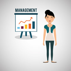 Human resources design. Person icon. Isolated illustration