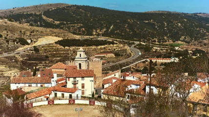 Papier peint photo Tauromachie Bullring in Morella. Spain. Image with an tilt-shift effect  © Alex Tihonov