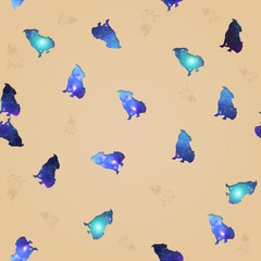 fashion space puppy pug dog background