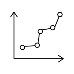 statistical graph icon , vector