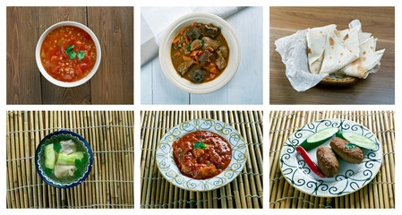 Food set oriental cuisine.