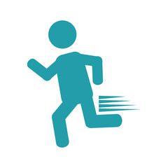 man running icon , vector