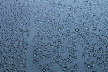 Rain drops on window , rainy day