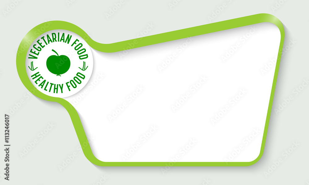 Poster vector abstract box for your text and icon with the words vegeta