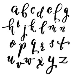 Vector alphabet in the style of lettering and calligraphy. Hand