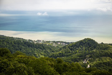 Naklejka premium View to Sochi and Black Sea