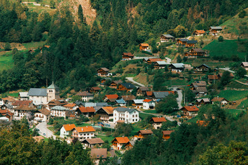 Fototapeta na wymiar Small French Village in the montain
