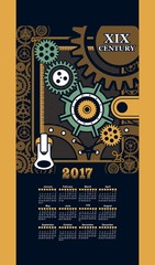 Calendar 2017 steam punk