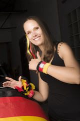 Svenja als Fußballfan