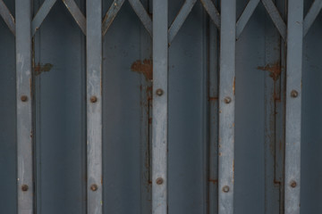 Old iron gate. Close up.