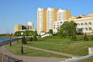 Modern residential building in Astana, capital of Kazakhstan