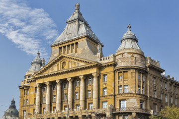 Fototapeta na wymiar Az Anker building facade in Budapest, Hungary