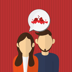 Love design. Romantic icon. Colorfull illustration, vector graph