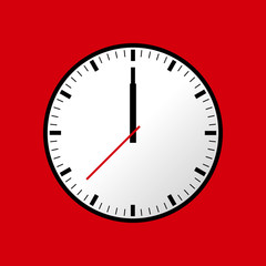 Clock icon, Vector illustration, flat design EPS10