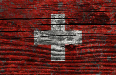 Switzerland grunge flag