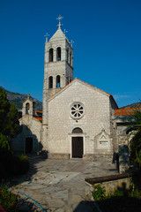Obraz premium Montenegro church monastery summer shot