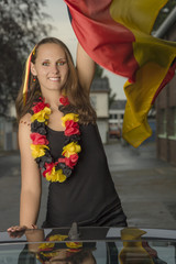 Obraz premium Svenja als Fußballfan