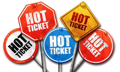 hot ticket, 3D rendering, rough street sign collection