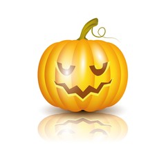 Realistic pumpkin face