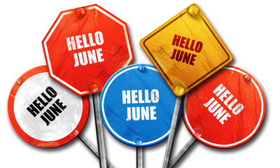 hello june, 3D rendering, rough street sign collection