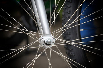 View of bike wheel