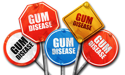 gum disease, 3D rendering, rough street sign collection