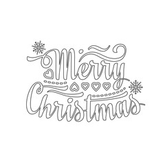 Merry Christmas lettering text.