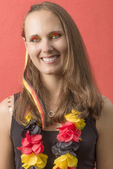 Svenja als Fußballfan