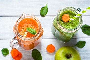 Orange and green smoothie
