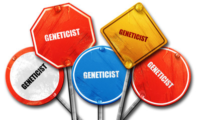 geneticist, 3D rendering, rough street sign collection