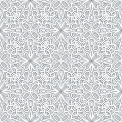 Fototapeta premium Grey lace texture, seamless pattern