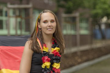 Svenja als Fußballfan