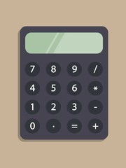 Vector calculator icon. Flat calculator icon. Vector illustration can be used for web banner, web and mobile, infographics