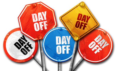 day off, 3D rendering, rough street sign collection