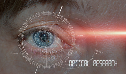 targeted eye on computer display for optical research