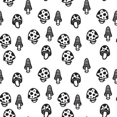 mushrooms seamless pattern