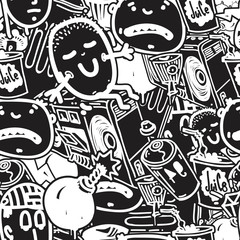 Seamless pattern graffiti