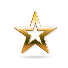 Golden Star logo. Vector graphic design
