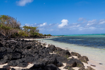 tropical beach in Mauritius Island, Indian Ocean