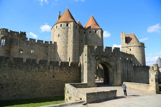 Carcassonne, Burg, Festung, Languedoc Roussillion, Frankreich