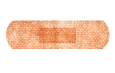 Adhesive plaster isolated on white background