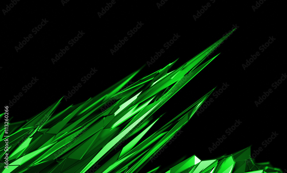 Poster abstract 3d rendering of chaotic surface. background with futuristic polygonal shape. noisy low poly