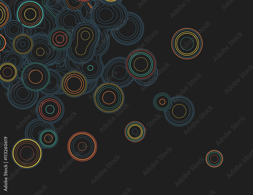 Poster vector abstract background. illustration of abstract colored circles. background design for banner, 