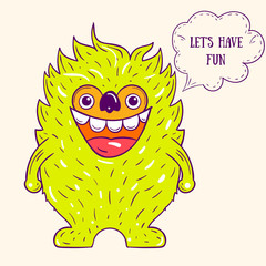 Cute monster vector illustration