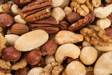 lot of different types of nuts