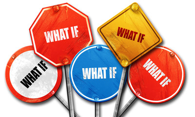 what if, 3D rendering, rough street sign collection