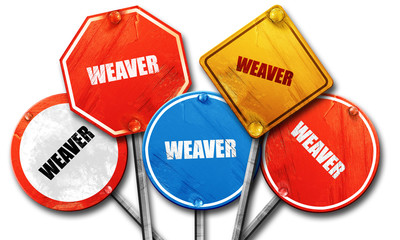 weaver profession, 3D rendering, rough street sign collection
