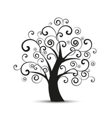 Vector silhouette tree